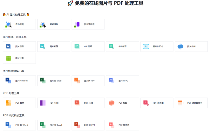 Docsmall-免费在线图片 PDF 全能处理工具-创享研习社